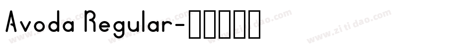 Avoda Regular字体转换
